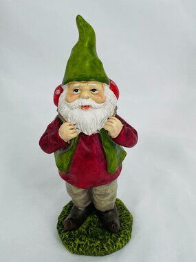 International Gnome Mushroom Harvester Figurine